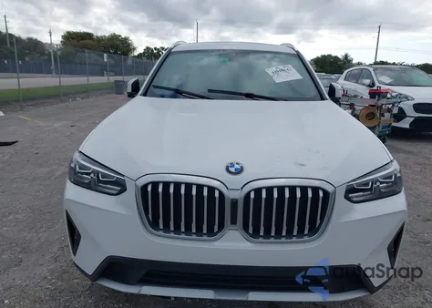 2022 BMW X3 xDrive30I from USA, damaged, VIN WBX57DP06NN178197